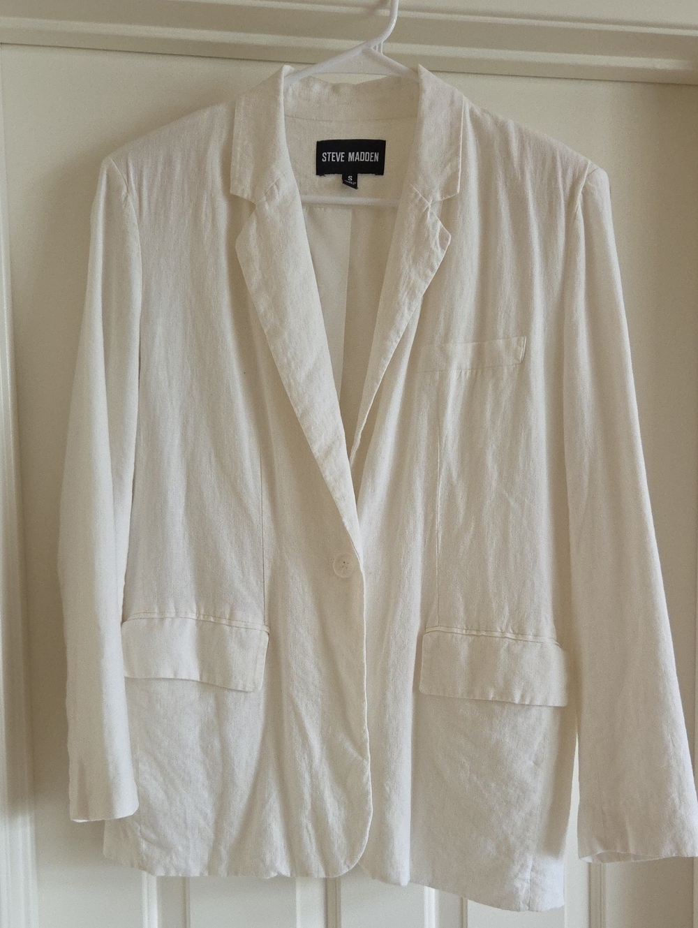 Steve Madden Women's White Blazer Size Small Like New
